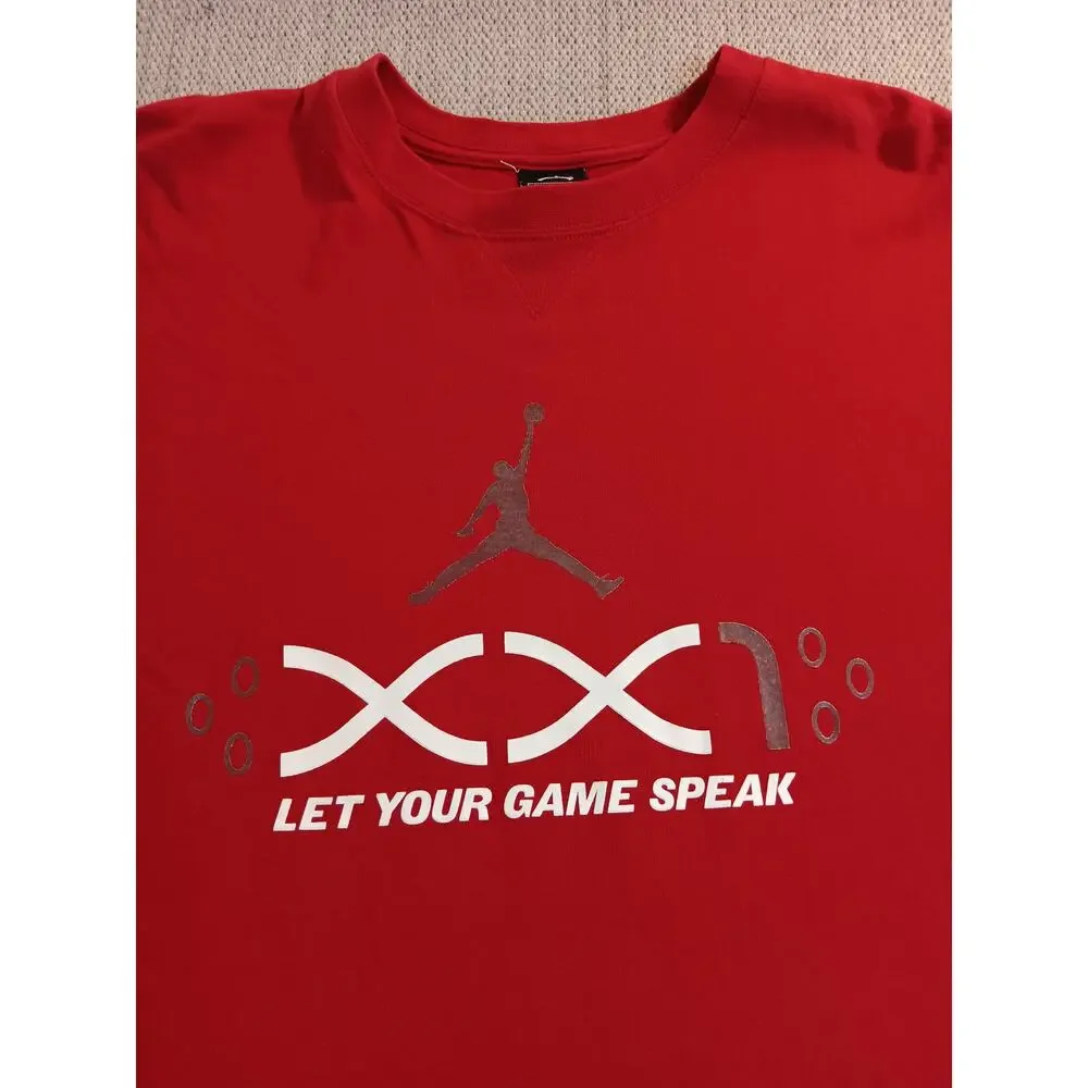 Nike Air Jordan Vintage Jumpman‎ Tee 3XL Red Let Your Game Speak Sneakers Street